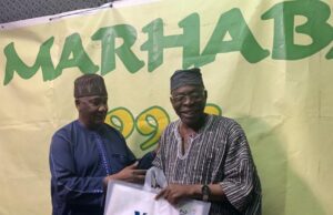 The head of Voice of America(VOA)Hausa Visits Marhaba 99.3 MHz The head of Voice of America VOA Aliu Mustapha sakoto