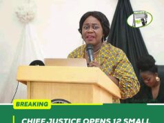 CHIEF JUSTICE OPENS 12 SMALL CREDIT AND DEBT RECOVERY COURTS
