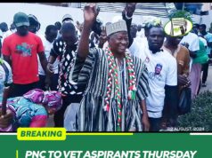 PNC TO VET ASPIRANTS THURSDAY AND FRIDAY; MORNAH, APASERA LEAD PRESIDENTIAL RACE
