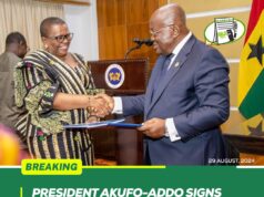PRESIDENT AKUFO-ADDO SIGNS $1.7 BILLION WATER AND SANITATION SECTOR AGREEMENT