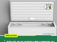 FOUR CHILDREN TRAPPED IN FREEZER IN NAMIBIA DIE
