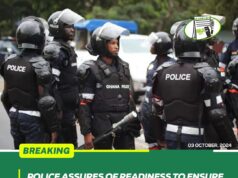 POLICE ASSURES OF READINESS TO ENSURE ORDER DURING OCTOBER 3 TO 5 DEMO IN ACCRA