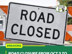 ROAD CLOSURE FROM OCT 3 TO 22 TO REPAIR EXPOSED ATOMIC FLYOVER EXPANSION JOINTS