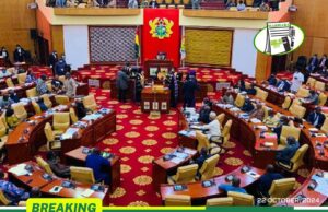 NDC and NPP MPs sit at the majority side in Parliament