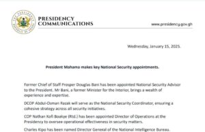 Mahama To Announce Key Security Appointments This Week