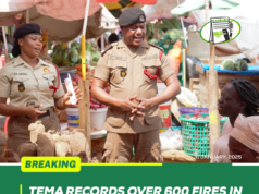 Tema Sees 600+ Fires in 2024, Fire Service to Review Strategy